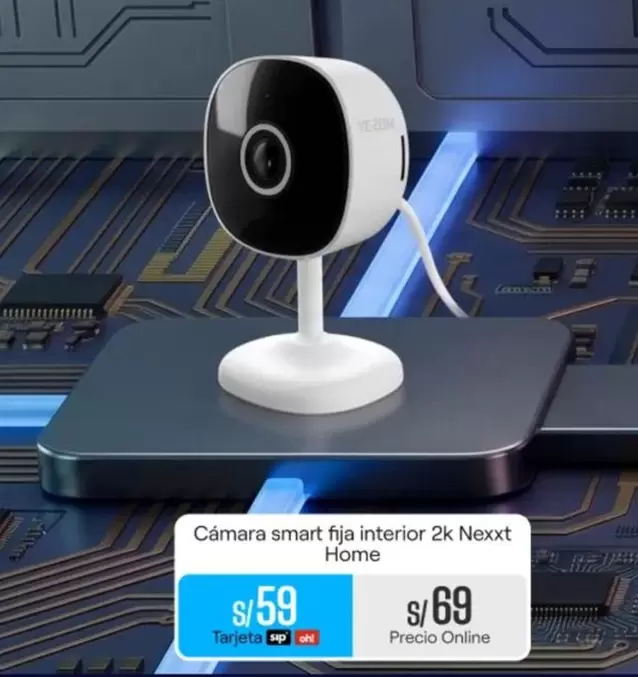 Smart - Cámara smart fija interior 2k