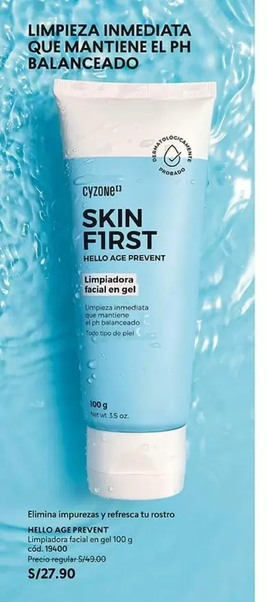 Age - SKIN FIRST HELLO AGE PREVENT Limpiadora facial en gel
