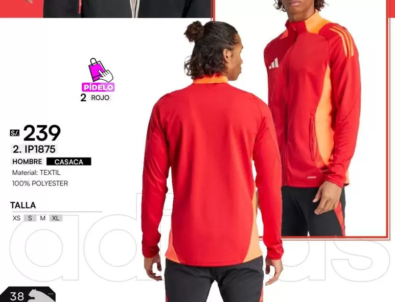 Adidas - 2 IP1875 HOMBRE CASACA