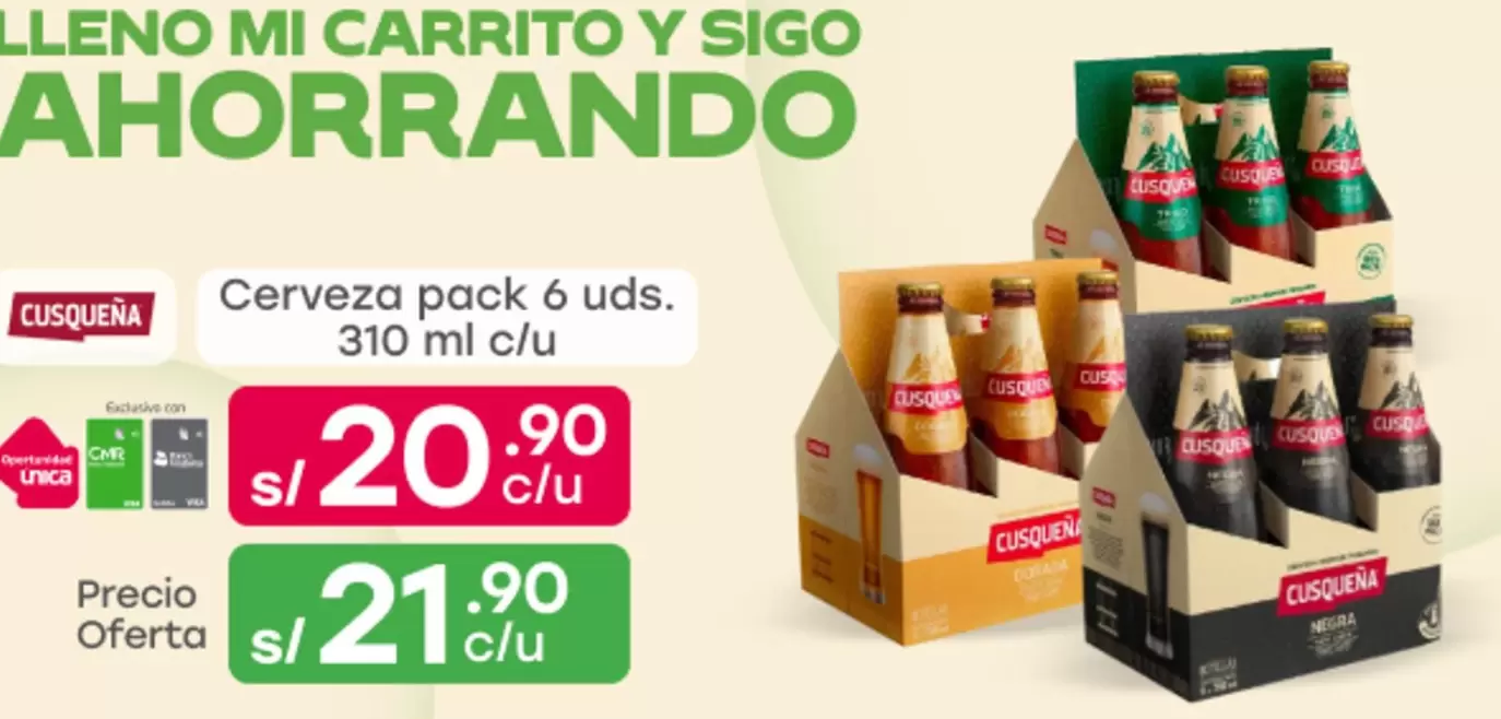 Cusqueña - Cerveza pack 6 uds.