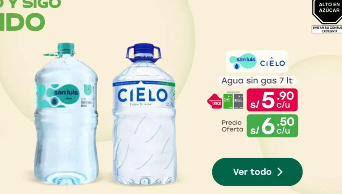 Cielo - Agua sin gas