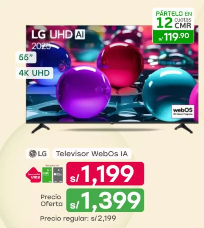Lg - Televisor WebOs IA