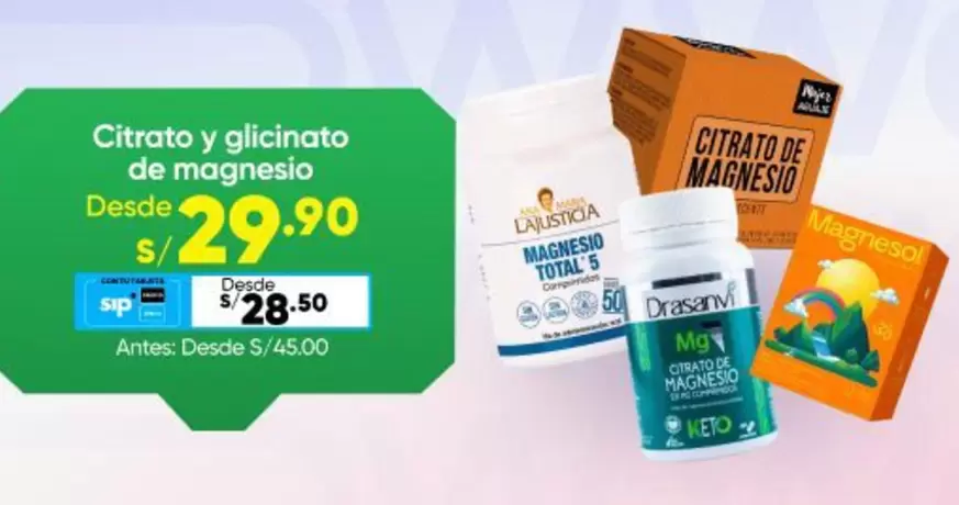Citrato y glicinato de magnesio