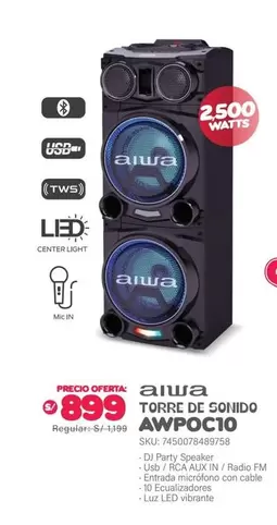 TORRE DE SONIDO AWPC10