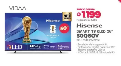 Hisense - SMART TV OLED 50" 50Q6QV