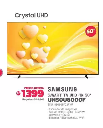 Samsung - SMART TV UHD 4K 50" UNSOU8000F