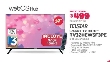 Smart - SMART TV IID 32" TV32HEWSF3PE