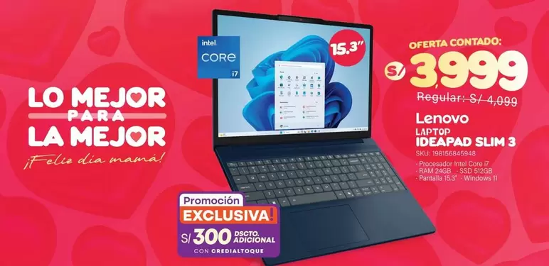 Lenovo - LAPTOP IDEAPAD SLIM 3