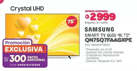 Samsung - SMART TV OLED 4K 75" QN75Q7FAAGXPE