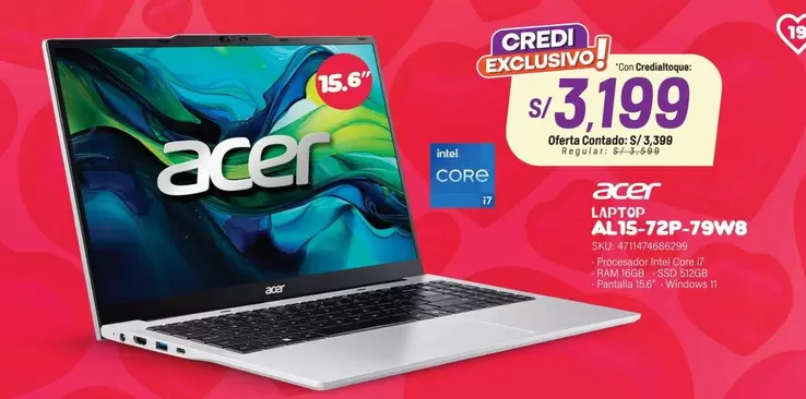 Acer - LAPTOP AL15-72P-79W8