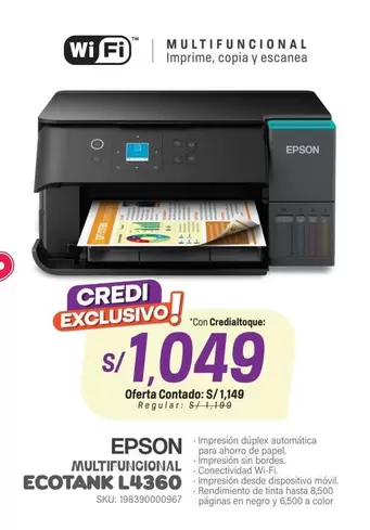 Epson - MULTIFUNCIONAL ECOTANK L4360