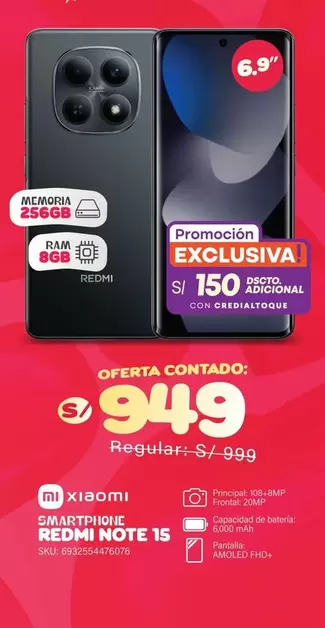 Xiaomi - SMARTPHONE REDMI NOTE 15