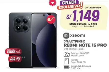 Xiaomi - SMARTPHONE REDMI NOTE 15 PRO
