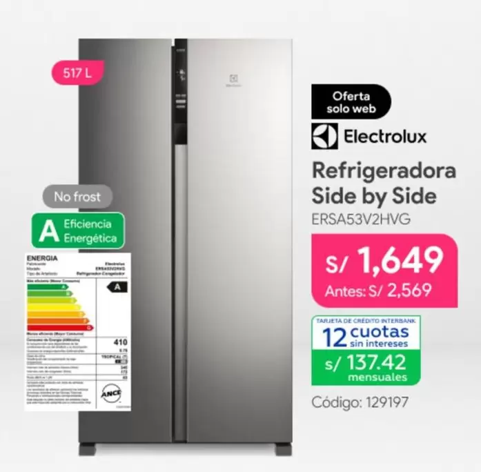 Electrolux - Refrigeradora Side by Side ERSA53V2HVG