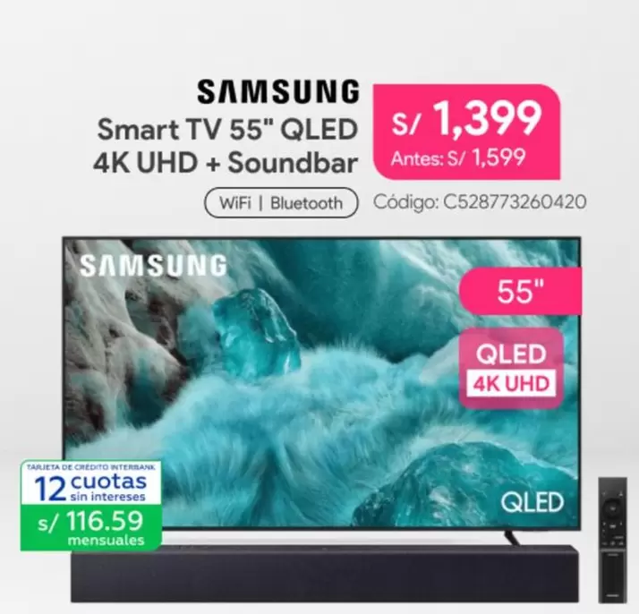 Samsung - Smart TV 55" QLED 4K UHD + Soundbar