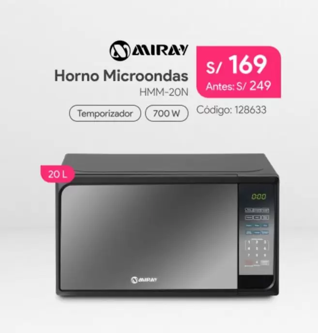 Miray - Horno Microondas HMM-20N