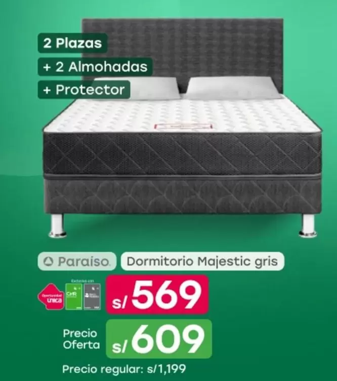 Paraiso - Dormitorio Majestic gris