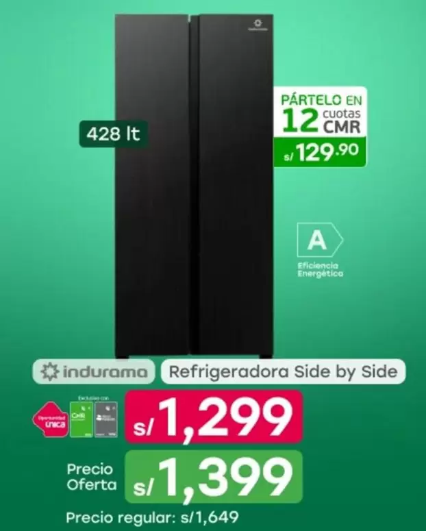 Indurama - Refrigeradora Side by Side