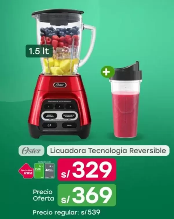 Oster - Licuadora Tecnologia Reversible
