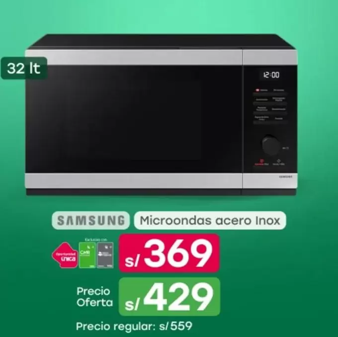 Samsung - Microondas acero Inox