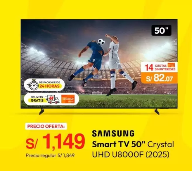 Samsung - Smart TV 50" Crystal UHD U8000F (2025)