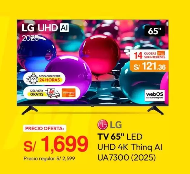 Lg - TV 65" LED UHD 4K Thing AI UA7300 (2025)