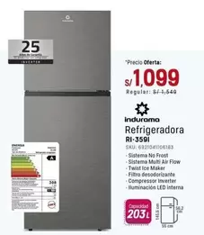 Indurama - Refrigeradora RI-3591