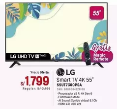 Lg - Smart TV 4K 55" 55UT7300PSA