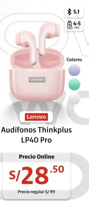 Lenovo - Audífonos Thinkplus LP40 Pro