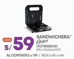 Oster - SANDWICHERA CKSTSM2885-053