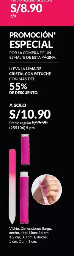 Cristal - LIMA DE CRISTAL CON ESTUCHE