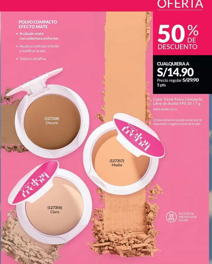 Avon - POLVO COMPACTO EFECTO MATE