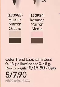 Color Trend Lápiz para Cejas 0.48 g e Iluminador 0.48 g