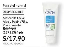 Avon - Mascarilla Facial Aloe y Pepino 75 g. (127113)