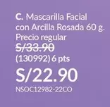 PTS - Mascarilla Facial con Arcilla Rosada 60 g. NSOC12982-22CO