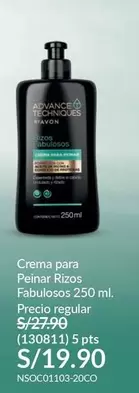 Avon - Crema para Peinar Rizos Fabulosos 250 ml.