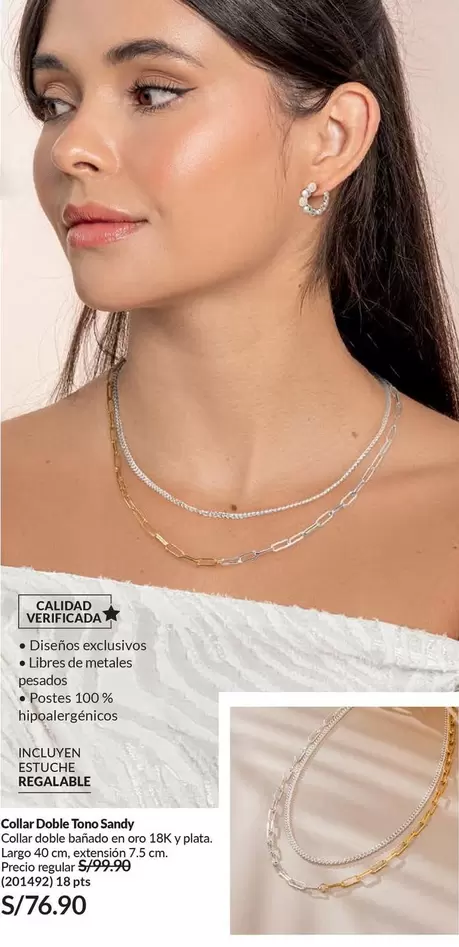 Oro - Collar Doble Yuna Sandy