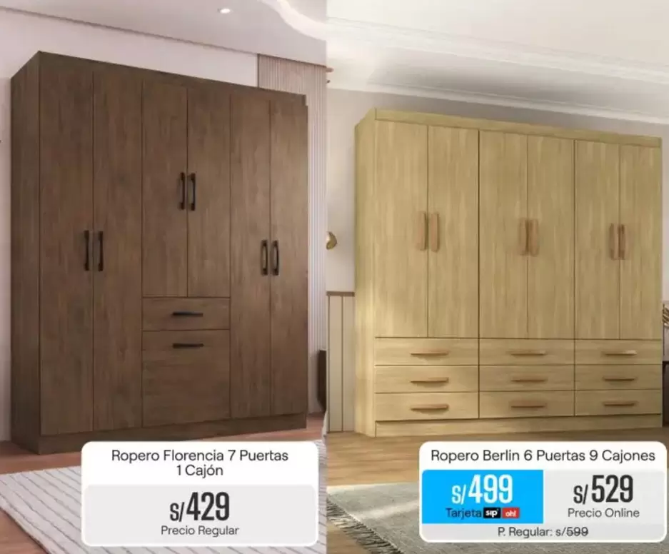 Ropero Florencia 7 Puertas 1 Cajón