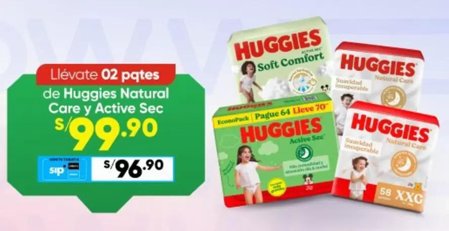 Huggies -  Natural Care y Active Sec