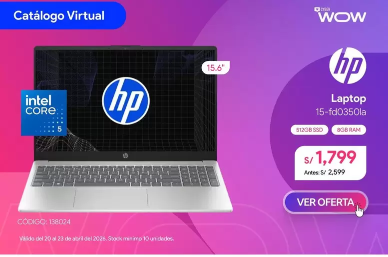 Hp - Laptop 15-fd0350la