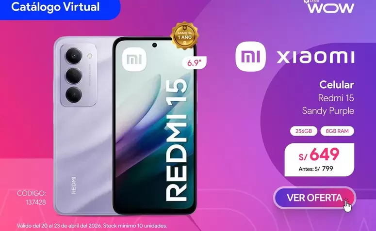 Xiaomi - Celular Redmi 15