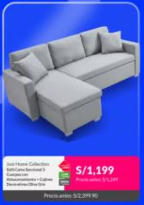 Sofa Cama Seccional 3 Cuerpos