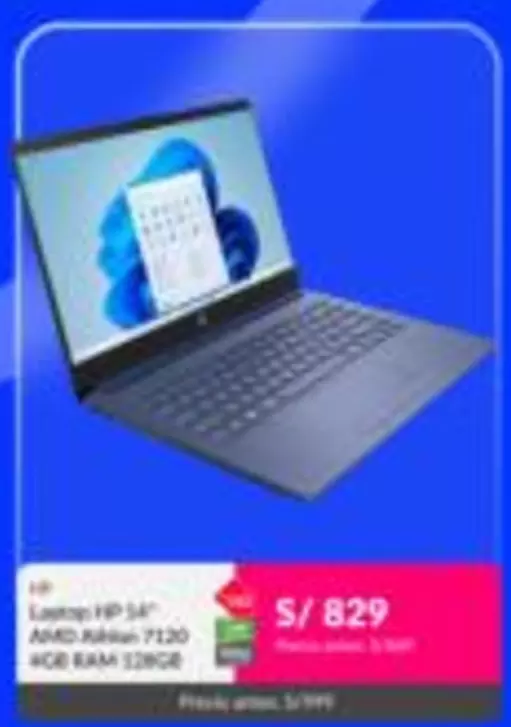 Hp - Laptop HP 14" AMD Ryzen 7120 4GB RAM 128GB