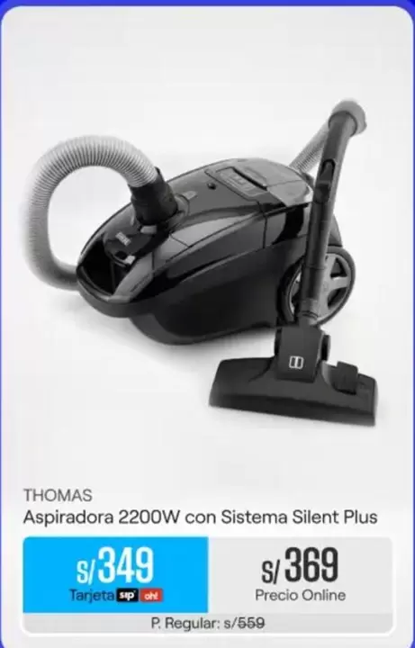 Thomas - Aspiradora 2200W con Sistema Silent Plus