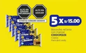 Chocman - Bizcocho relleno con manjar