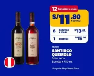 Santiago Queirolo - Vino Semi seco Botella