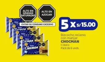 Chocman - Bizcocho relleno con manjar