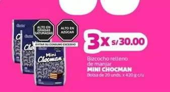 Chocman - Bizcocho relleno de manjar