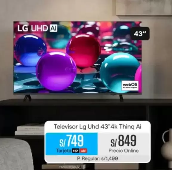 Lg - Televisor  Uhd 43" 4k Thing