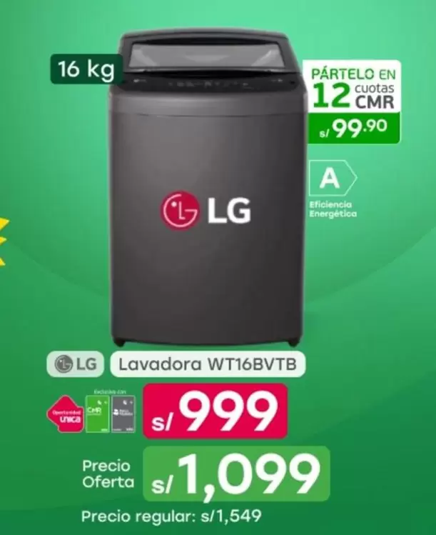 Lg - Lavadora WT16BTVB